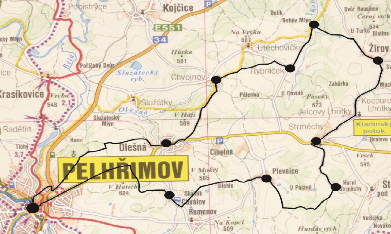 Turistická trasa po Vysočině, která vede okolo žirova, je nenáročná trasa pro všechny milovníky přírody.